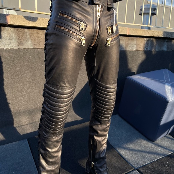 Handmade Custom Leather Pants - Picture 2 of 4